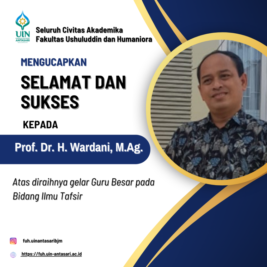 Selamat Sukses Kepada Prof Dr H Wardani M Ag Guru Besar Fuh Di